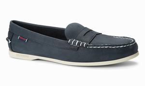 Sebago Jacqueline Loafer Penny Crazy Horse Sejlersko Dame Blå Mørkeblå | 7462WAMLP