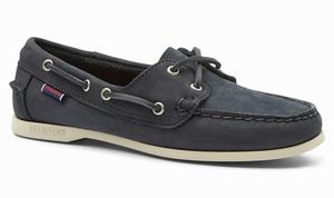 Sebago Jacqueline Læder Docksides Dame Blå Mørkeblå | 3845JXIVD