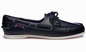 Sebago Jacqueline Waxed Læder Docksides Dame Blå Mørkeblå | 1379XZLQT