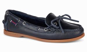 Sebago Nina Waxed Bala Moccasin Docksides Dame Blå Mørkeblå | 4260AVZHR